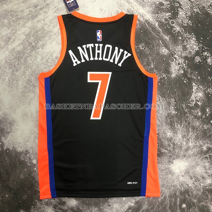 Maillot New York Knicks Carmelo Anthony NO 7 Ville 2022-23 Noir